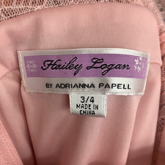Hailey Logan by Adrianna Papell pink spaghetti strap dress. Size 3/4 - Picture 5 of 9